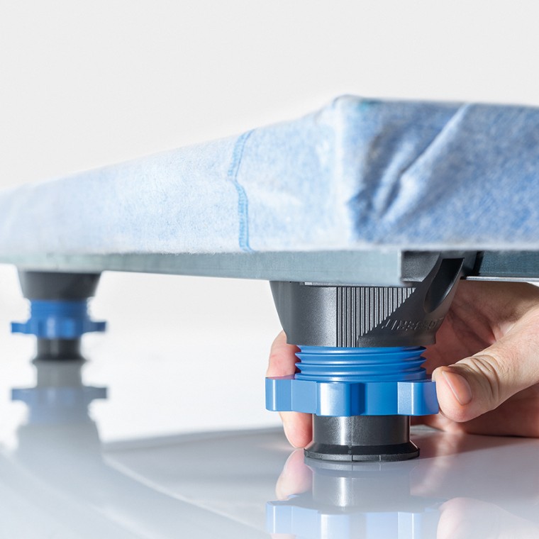 Dušialuste lihtsam paigaldus tööriistadeta monteeritava jalgade komplektiga Dušialuste lihtsam paigaldus tööriistadeta monteeritava jalgade komplektiga