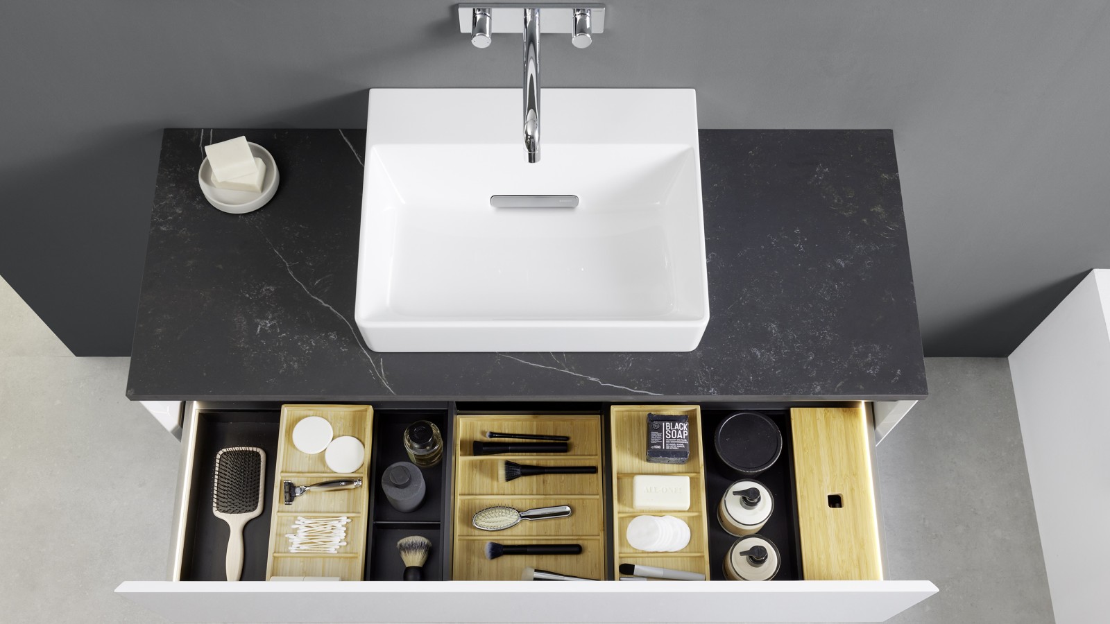 Geberit ONE valamu ja valamukapp ilma sifoonita