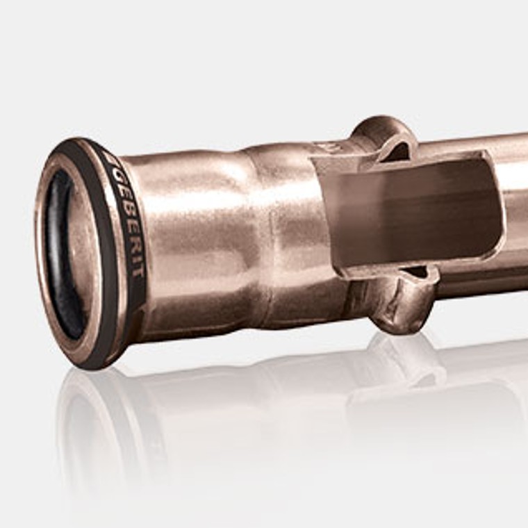 Geberit Mapress CuNiFe süsteemitoru ja muhvi ristlõige Geberit Mapress CuNiFe süsteemitoru ja muhvi ristlõige