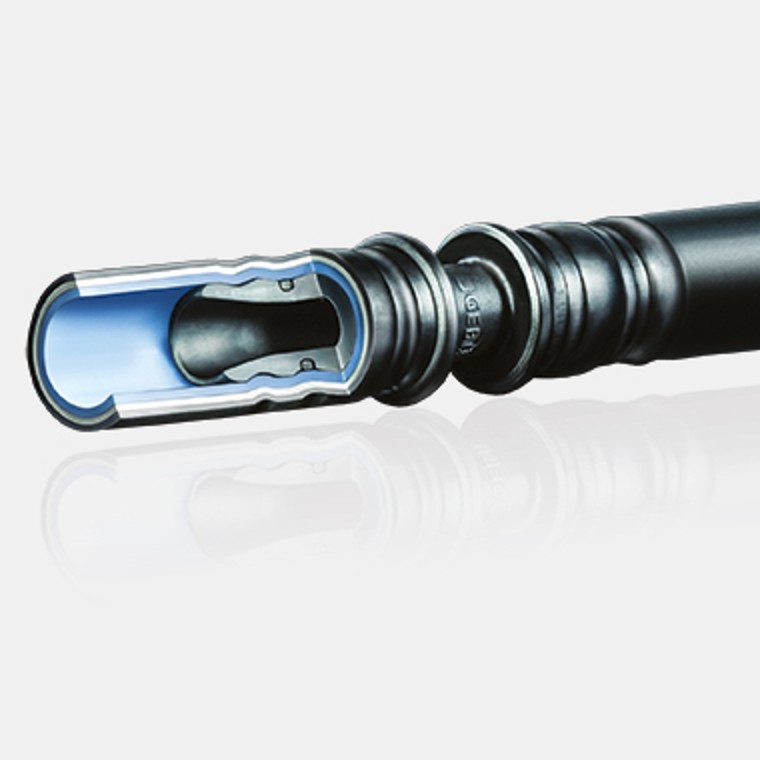 Geberit Mepla liitmiku ja süsteemitoru ühendus Geberit Mepla liitmiku ja süsteemitoru ühendus