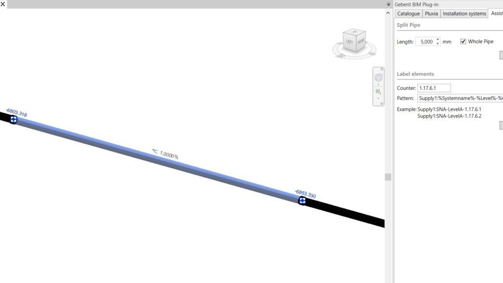 Torustiku segmenteerimine tarnitavateks pikkusteks Geberit BIM Plug-inis Torustiku segmenteerimine tarnitavateks pikkusteks Geberit BIM Plug-inis