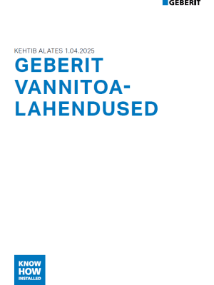 Geberit vannitoalahendused Geberit vannitoalahendused