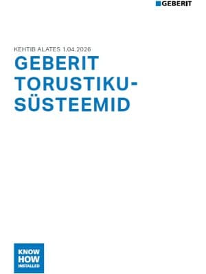 Geberit torustikusüsteemid 2026 Geberit torustikusüsteemid 2026